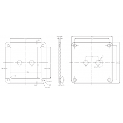 Płytka aluminiowa szczotkowana anodowana (do terminali głośnikowych) 100 x 100 mm